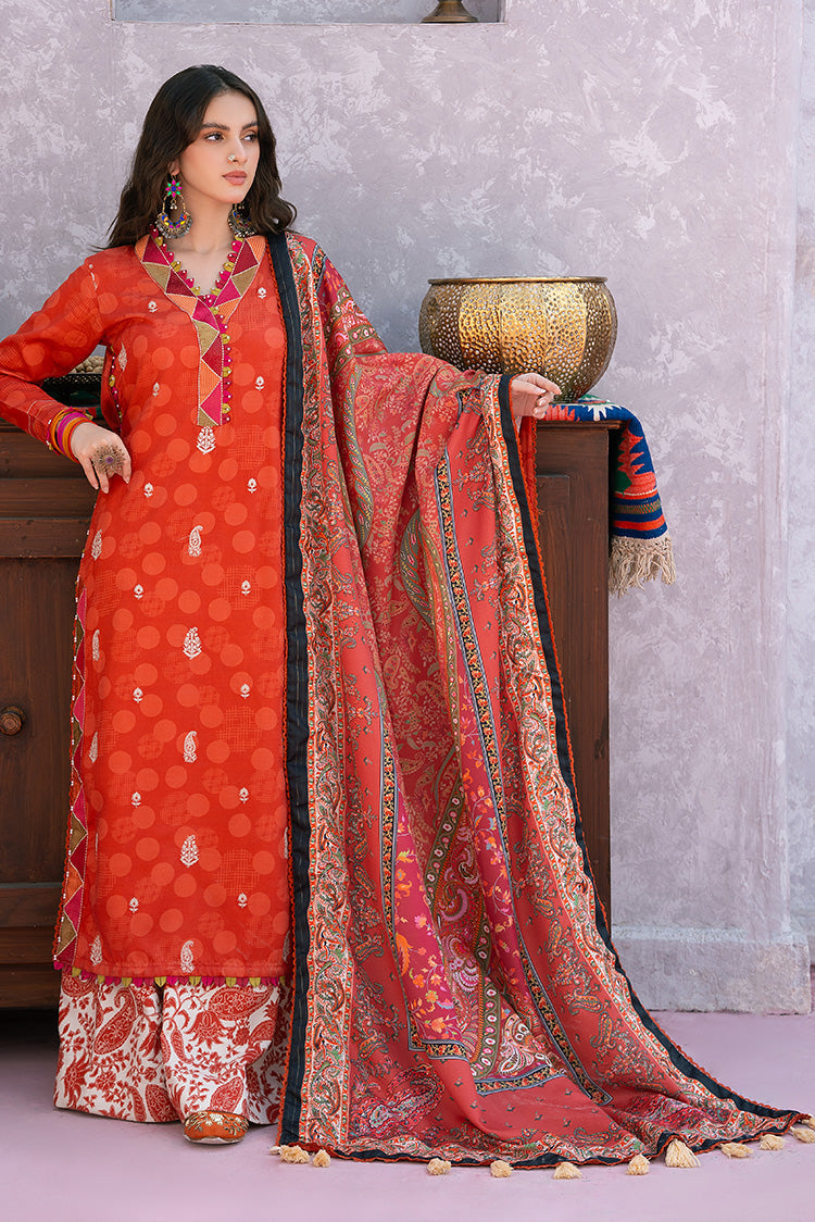 Picture of Ellena - 3-PC Unstitched Digital Printed Viscose Suit - Available at Raja Sahib