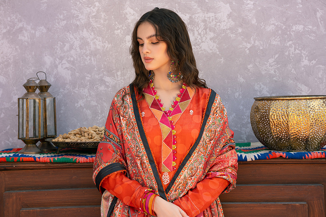 Picture of Ellena - 3-PC Unstitched Digital Printed Viscose Suit - Available at Raja Sahib