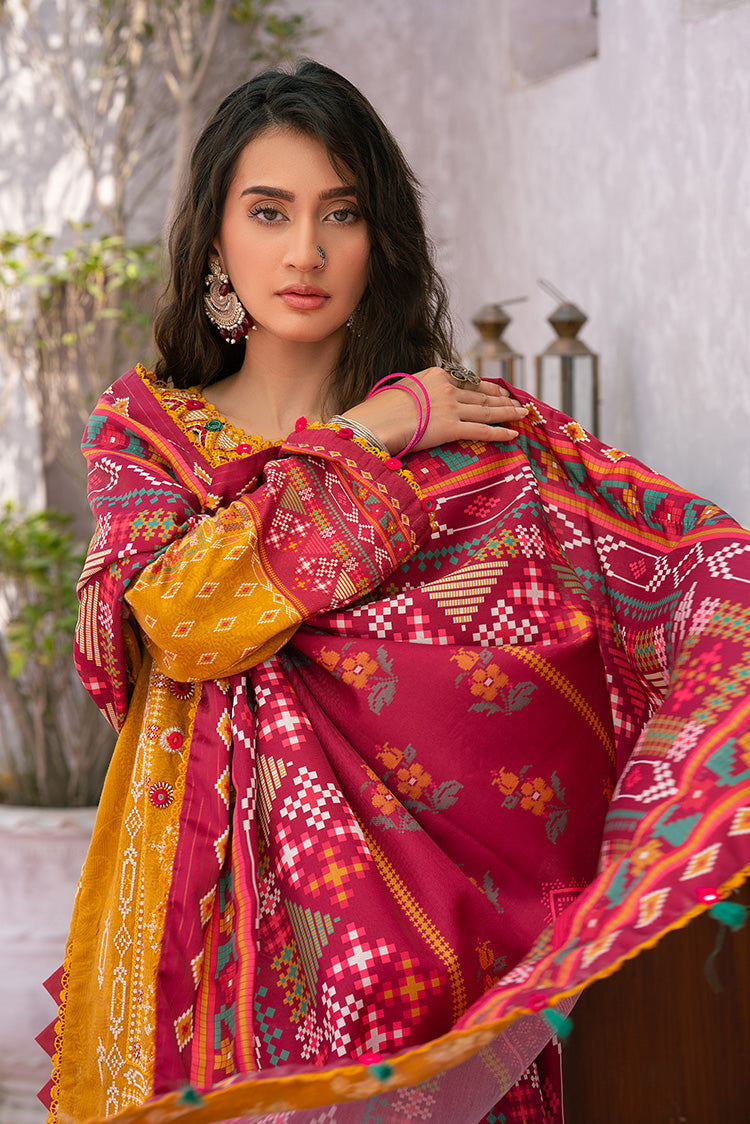 Picture of Ellena - 3-PC Unstitched Digital Printed Viscose Suit - Available at Raja Sahib