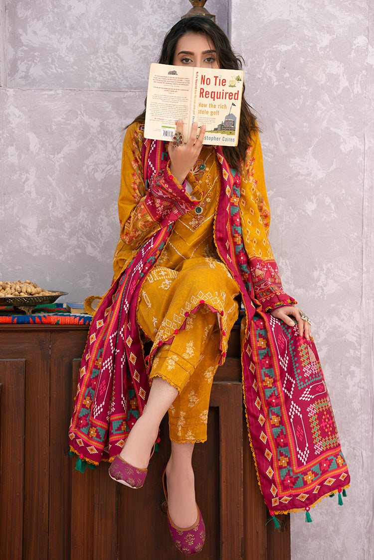 Picture of Ellena - 3-PC Unstitched Digital Printed Viscose Suit - Available at Raja Sahib