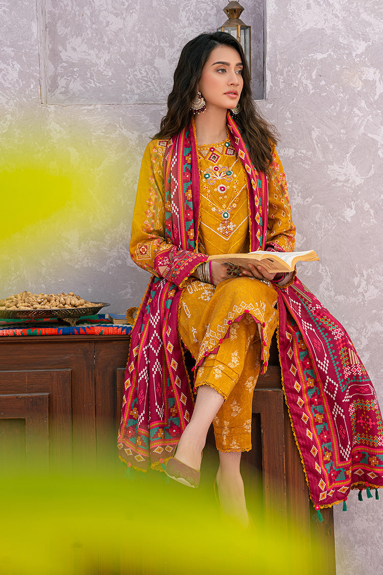 Picture of Ellena - 3-PC Unstitched Digital Printed Viscose Suit - Available at Raja Sahib