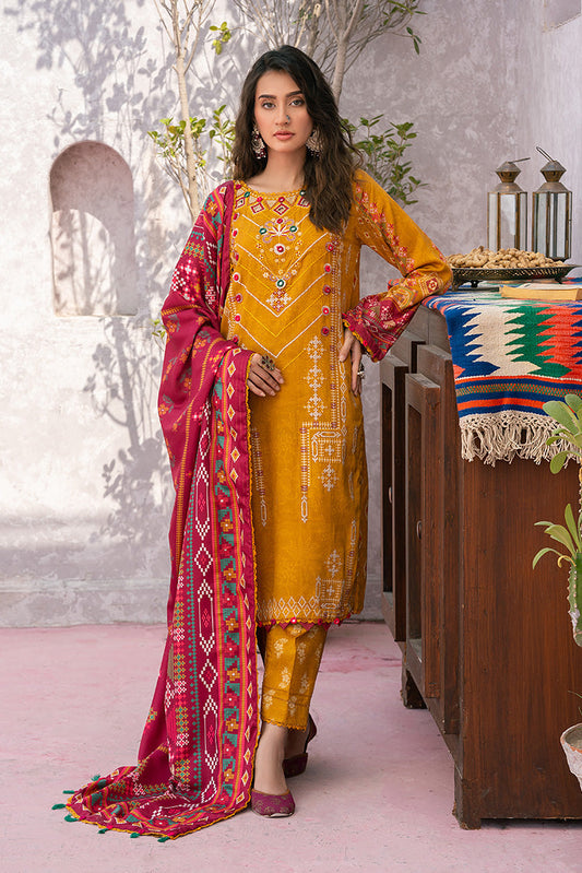 Picture of Ellena - 3-PC Unstitched Digital Printed Viscose Suit - Available at Raja Sahib