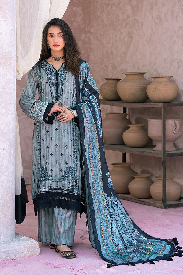 Picture of Ellena - 3-PC Unstitched Digital Printed Viscose Suit - Available at Raja Sahib