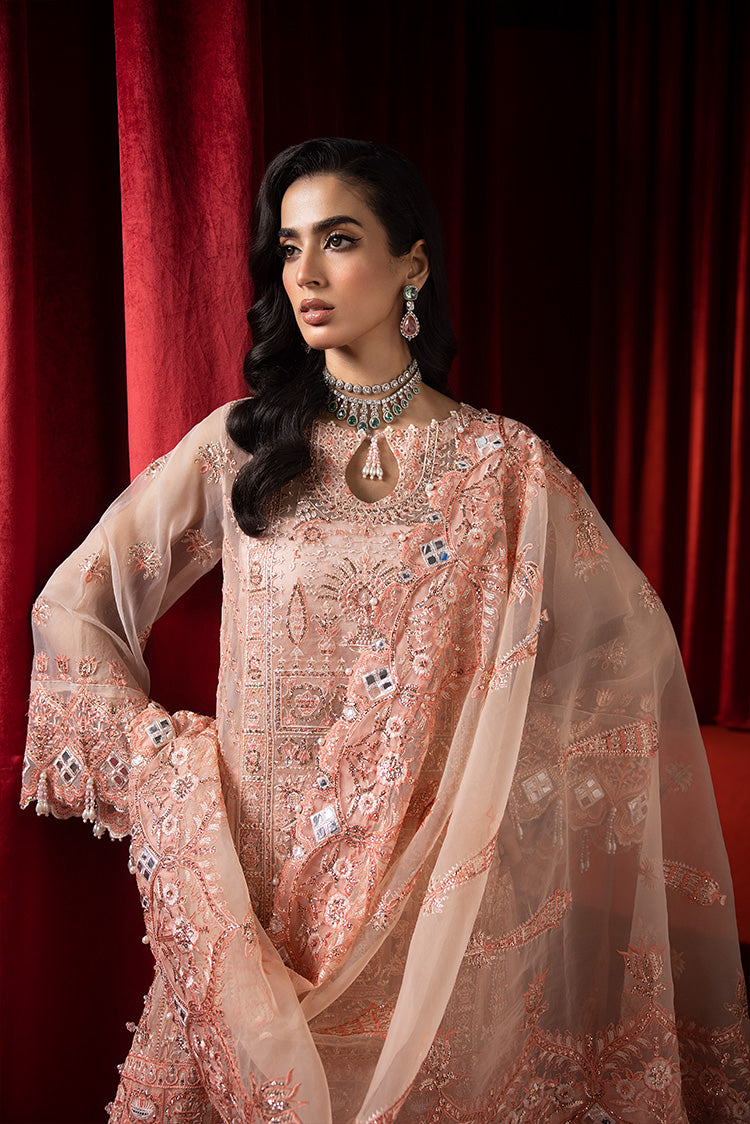 Picture of Ellena - 3-PC Unstitched Fancy Embroidered Organza Suit - Available at Raja Sahib