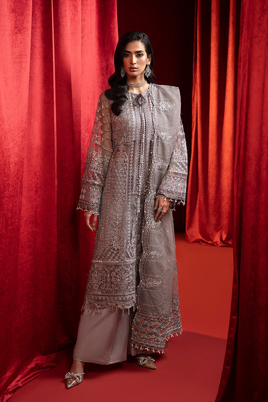 Picture of Ellena - 3-PC Unstitched Fancy Embroidered Organza Suit - Available at Raja Sahib