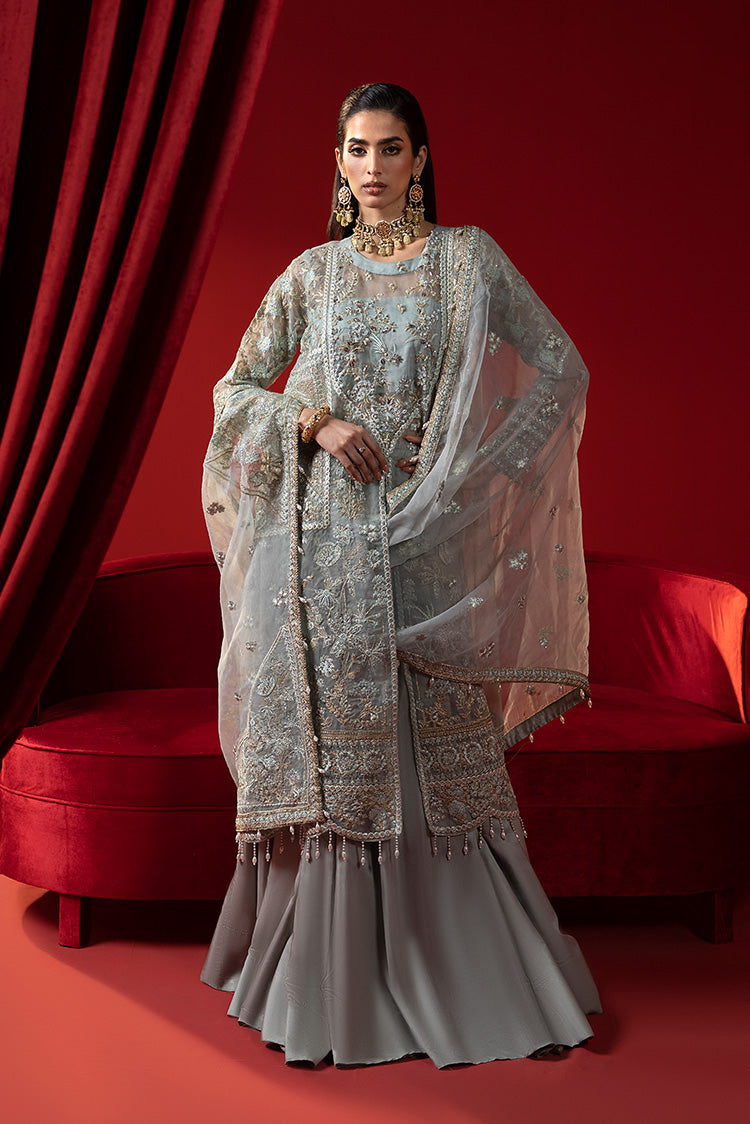 Picture of Ellena - 3-PC Unstitched Fancy Embroidered Organza Suit - Available at Raja Sahib