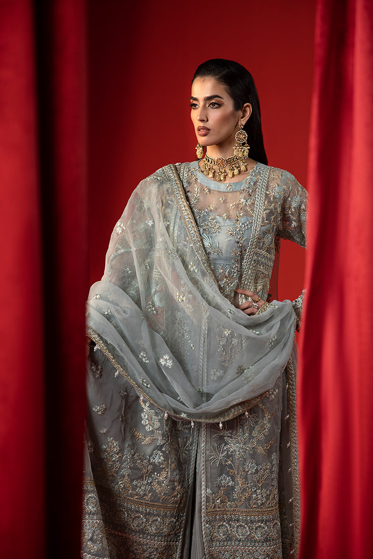 Picture of Ellena - 3-PC Unstitched Fancy Embroidered Organza Suit - Available at Raja Sahib