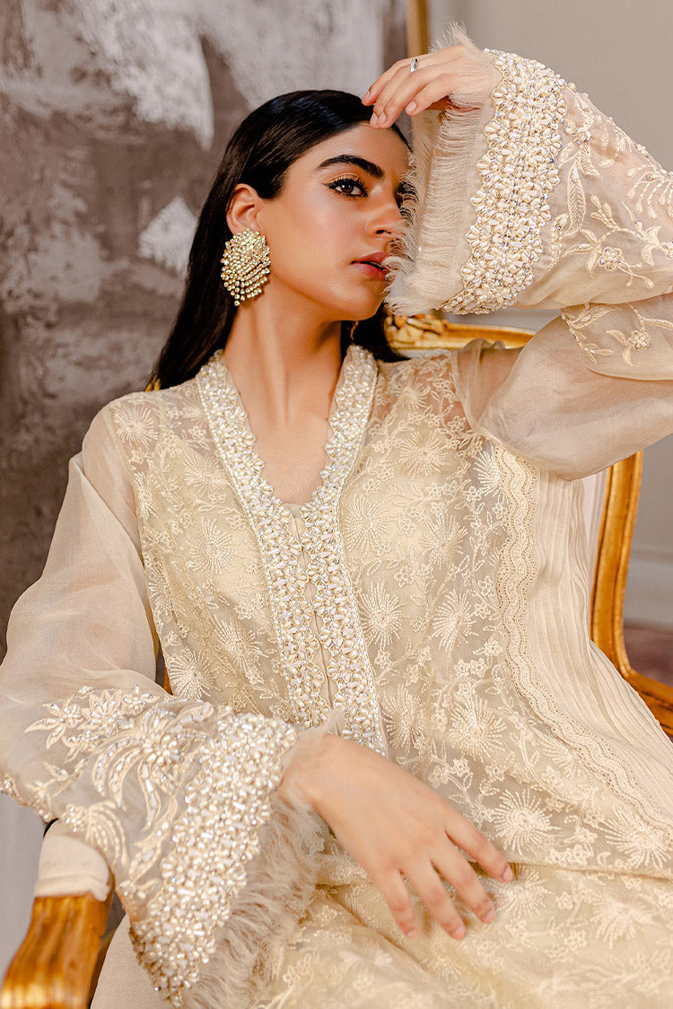 Picture of Fozia Khalid - Lumiries Festive Vol 3 - Chanterelle Beige - Available at Raja Sahib