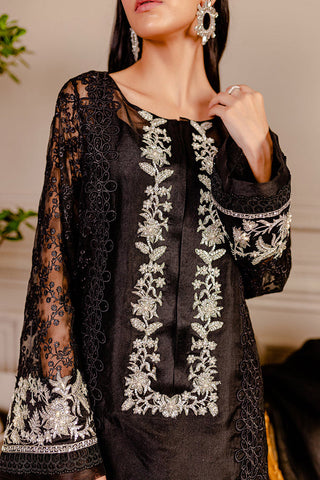 Picture of Fozia Khalid - Lumiries Festive Vol 3 - Raven Black - Available at Raja Sahib