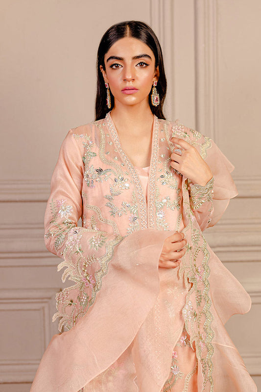 Picture of Fozia Khalid - Lumiries Festive Vol 3 - Juliet Peach - Available at Raja Sahib