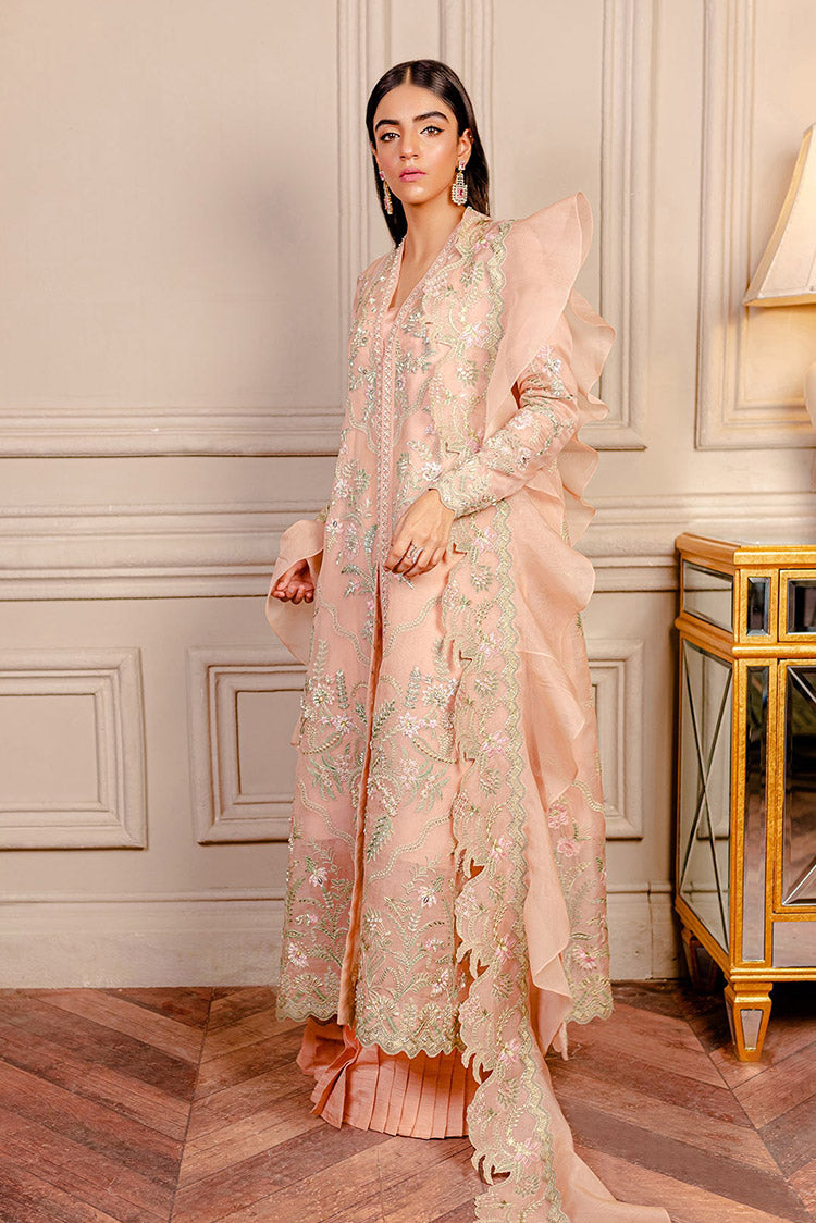 Picture of Fozia Khalid - Lumiries Festive Vol 3 - Juliet Peach - Available at Raja Sahib