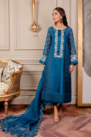 Picture of Fozia Khalid - Lumiries Festive Vol 3 - Sherpa Blue - Available at Raja Sahib