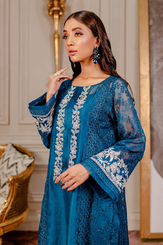 Picture of Fozia Khalid - Lumiries Festive Vol 3 - Sherpa Blue - Available at Raja Sahib