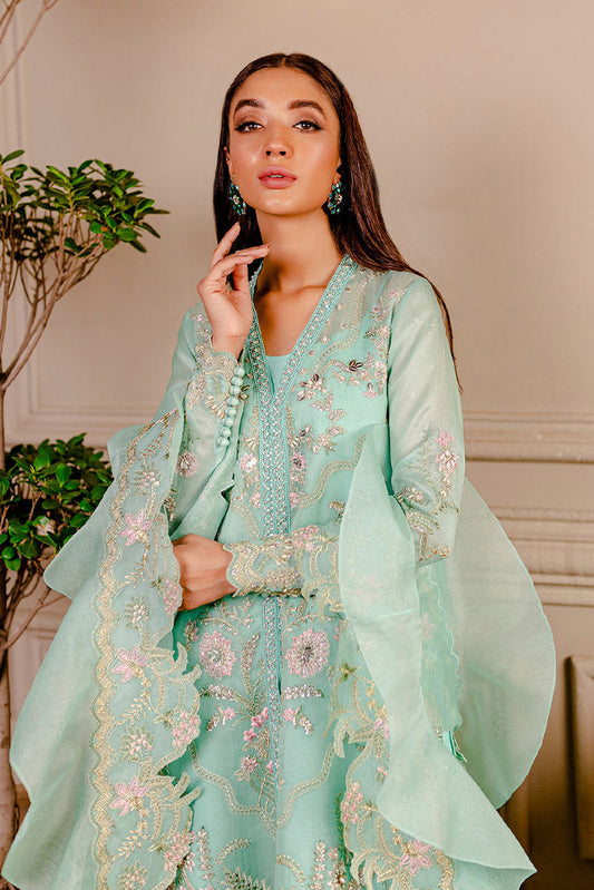 Picture of Fozia Khalid - Lumiries Festive Vol 3 - Tiffany Blue - Available at Raja Sahib