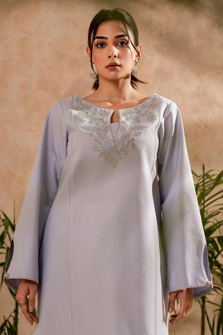 Picture of Fozia Khalid - FK Basics Collection - Lilac Hint Tunic - Available at Raja Sahib