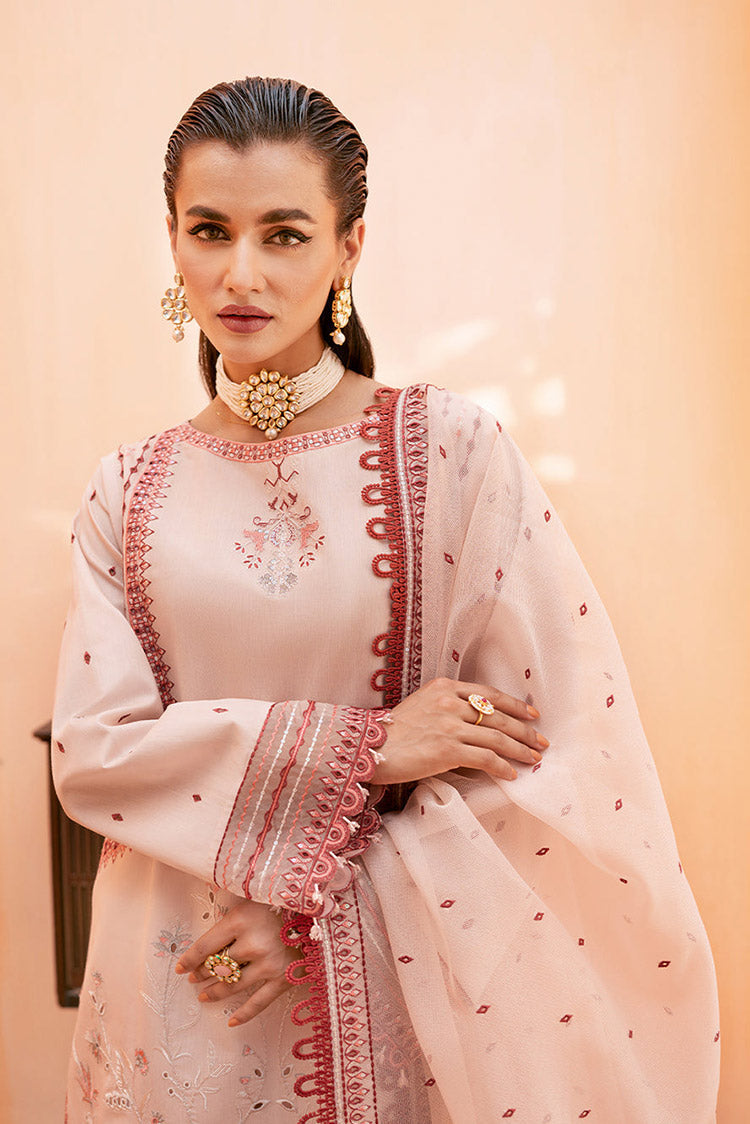 Picture of Fozia Khalid - Elayne Festive Collection - Blush Pink - Available at Raja Sahib