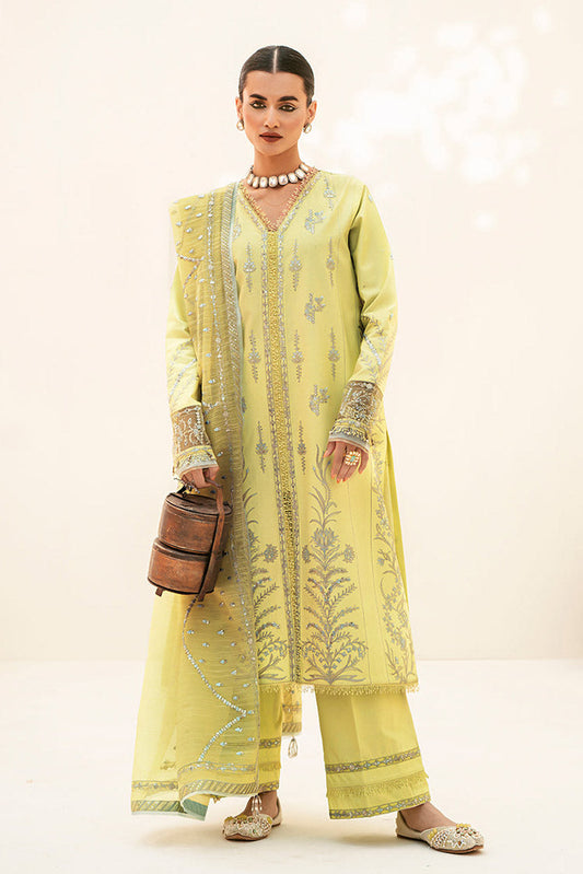 Picture of Fozia Khalid - Elayne Festive Collection - Luminary Green - Available at Raja Sahib