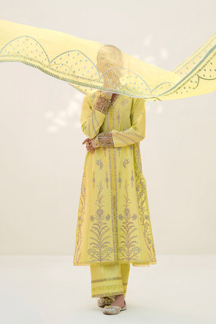 Picture of Fozia Khalid - Elayne Festive Collection - Luminary Green - Available at Raja Sahib