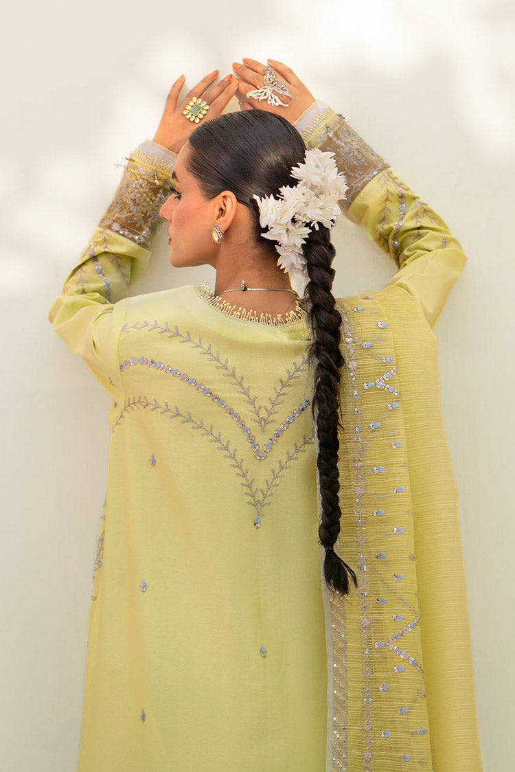 Picture of Fozia Khalid - Elayne Festive Collection - Luminary Green - Available at Raja Sahib