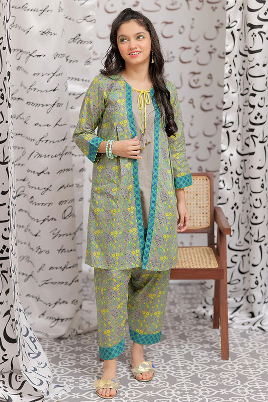 Picture of Senorita - GAC-02182 | GREY & MULTICOLOR | CASUAL 2 PIECE SUIT | COTTON LAWN PRINT - Available at Raja Sahib