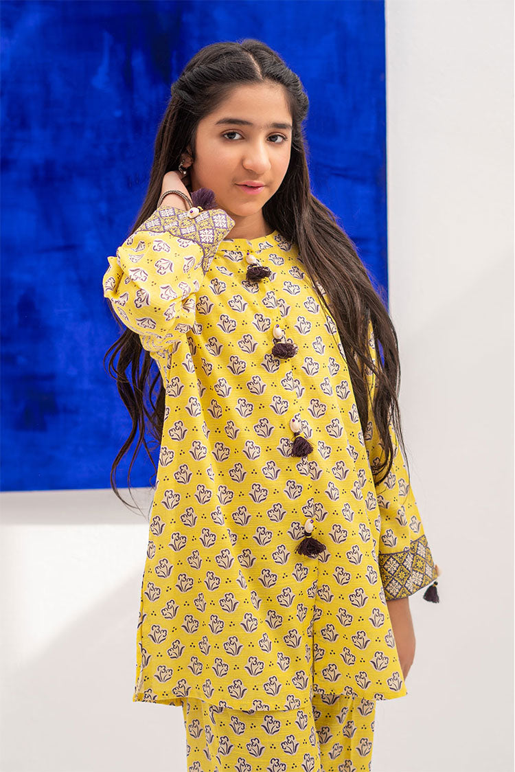 Picture of Senorita - GAC-02382 | Yellow & Multicolor | Casual 2 Piece Suit | Cotton Khaddar Printed - Available at Raja Sahib