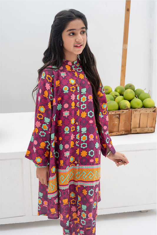 Picture of Senorita - GAC-02383 | Megenta & Multicolor | Casual 2 Piece Suit | Cotton Khaddar Printed - Available at Raja Sahib