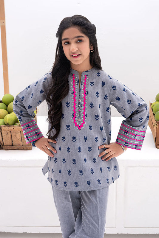 Picture of Senorita - GAC-02396 | Blue | Casual 2 Piece Suit | Denim  Fabric - Available at Raja Sahib