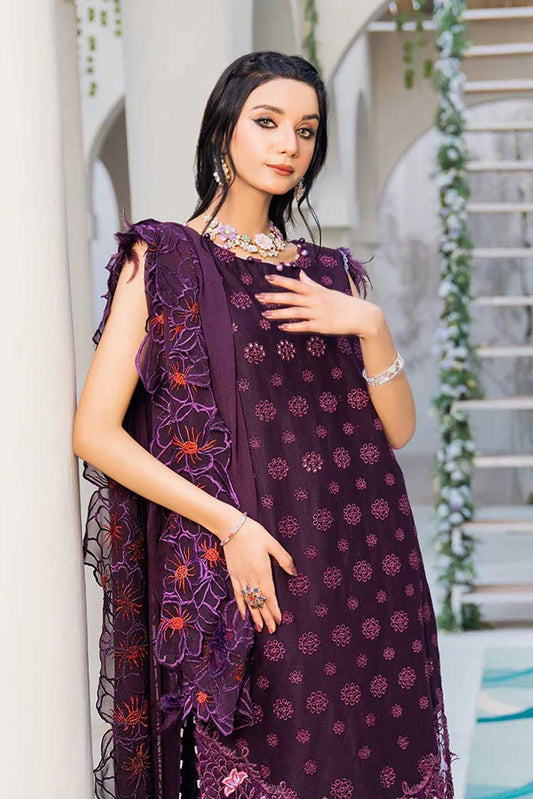 Picture of Hemstitch - Lavender Arzu Luxury Lawn Collection - Available at Raja Sahib