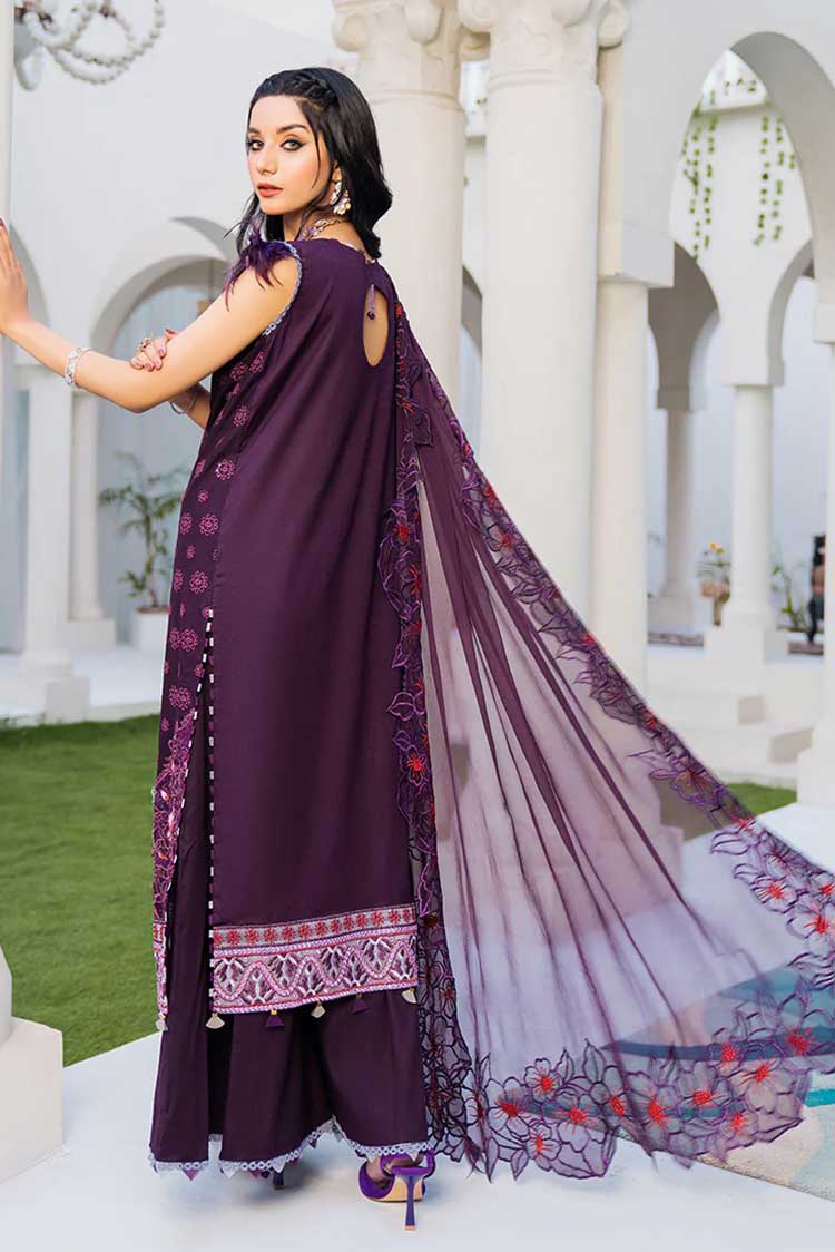 Picture of Hemstitch - Lavender Arzu Luxury Lawn Collection - Available at Raja Sahib