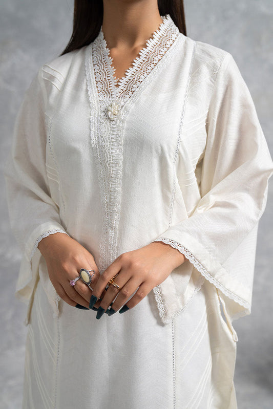 Picture of Hemstitch - Basic Pret Collection - Basic off White - Available at Raja Sahib