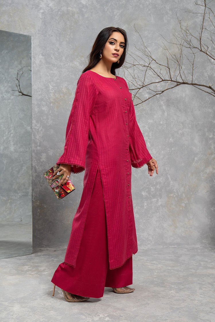 Picture of Hemstitch - Basic Pret Collection - Basic Fuchsia - Available at Raja Sahib