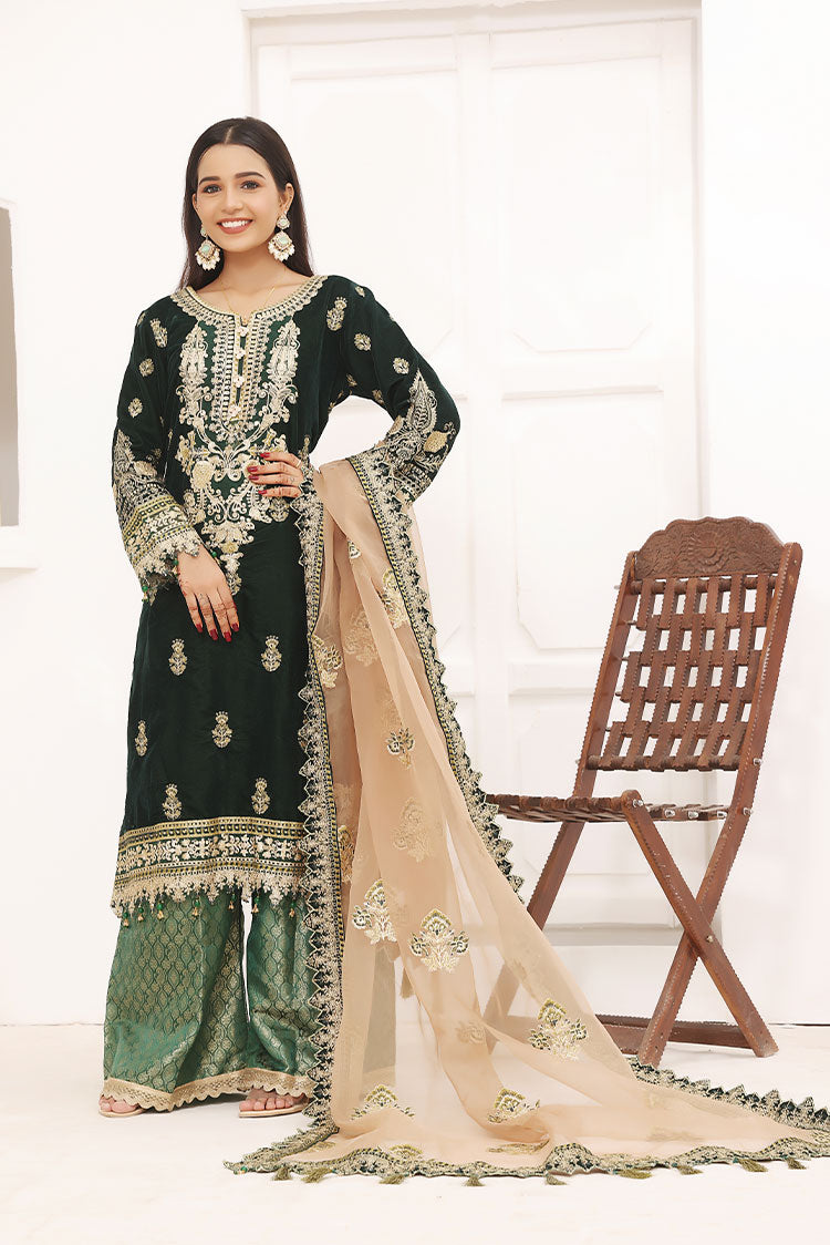 Picture of Hadiaeman - Embroidered Velvet Collection - HEVC 07 - Available at Raja Sahib