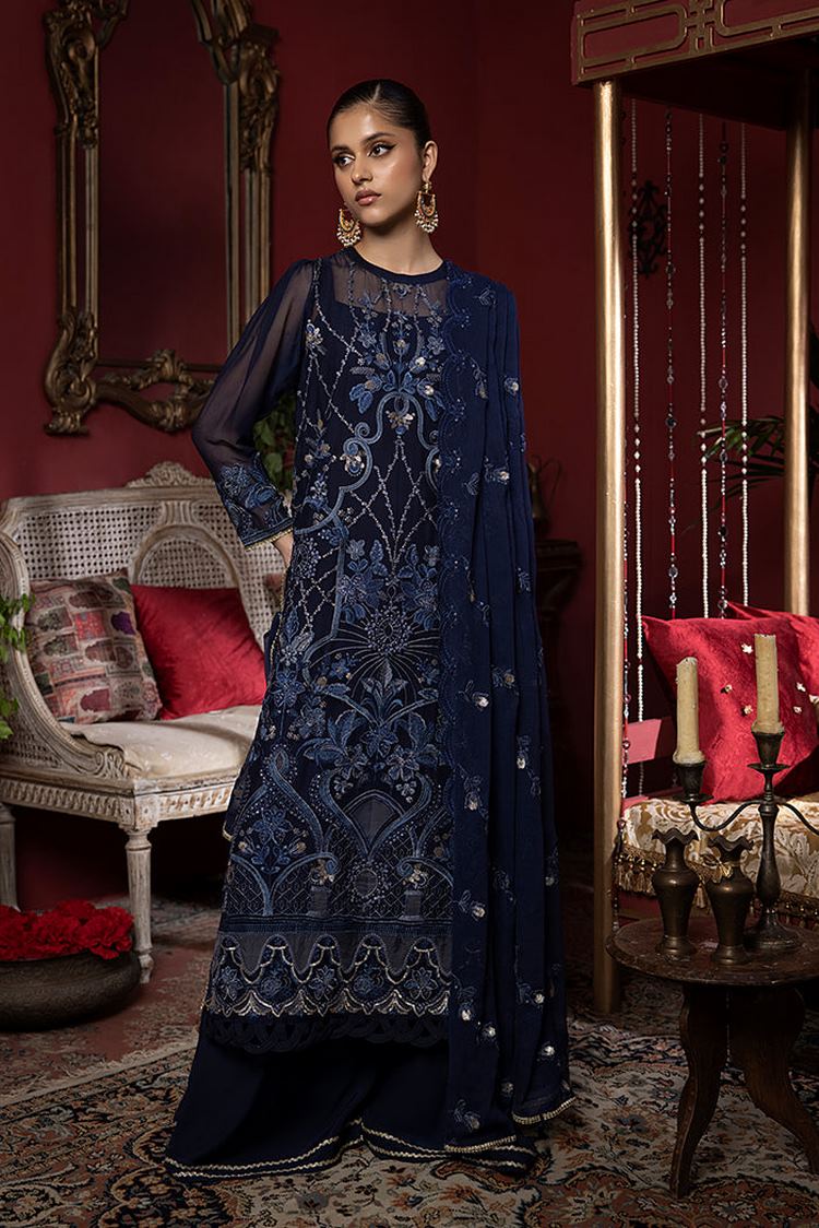 Picture of Humdum - Heer Embroidery Chiffon Collection-HR-04 - Available at Raja Sahib