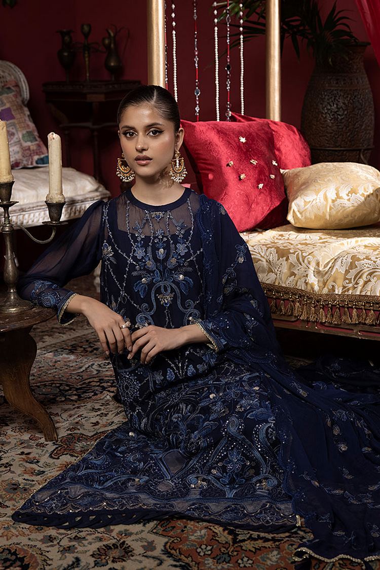 Picture of Humdum - Heer Embroidery Chiffon Collection-HR-04 - Available at Raja Sahib