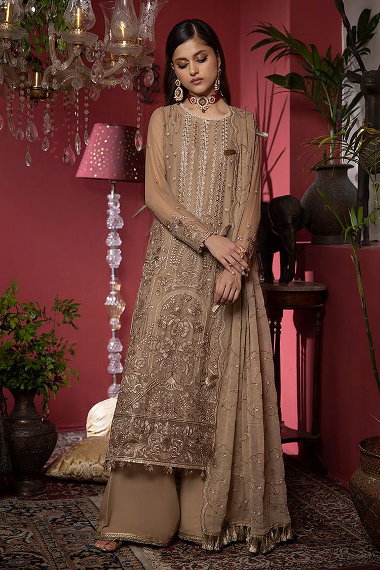 Picture of Humdum - Heer Embroidery Chiffon Collection-HR-08 - Available at Raja Sahib