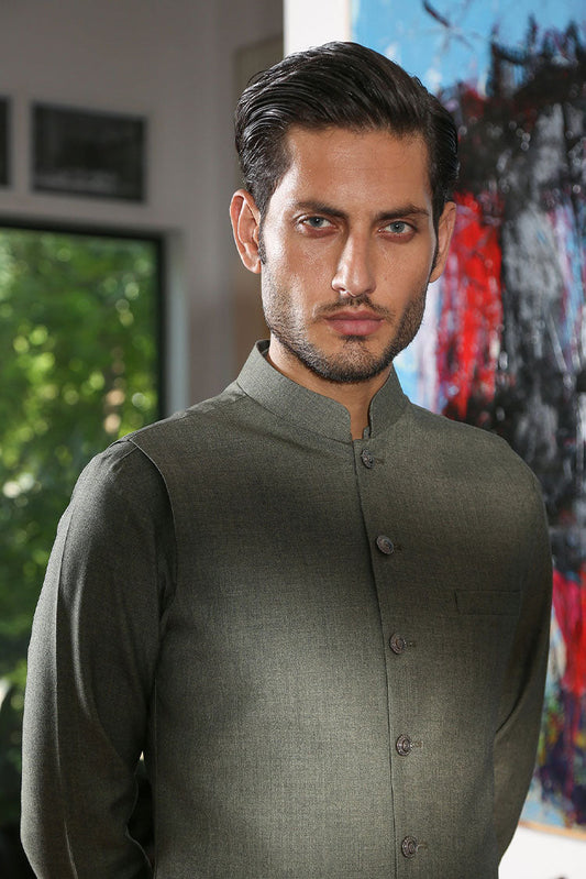 Picture of Istor - Waistcoat | Paramount | Forest Green | IST-151 - Available at Raja Sahib