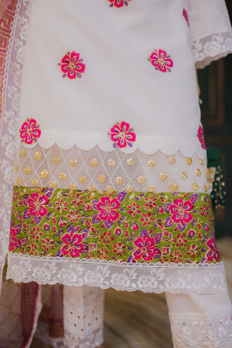 Picture of RJS Pret - Block Kari Exclusive Collection - Jasmine Lace - Available at Raja Sahib