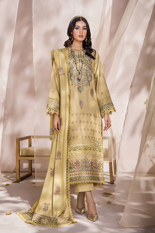 Picture of Humdum - Jahan-e-Sukhan Peach Embroidery Collection - JS-02 - Available at Raja Sahib