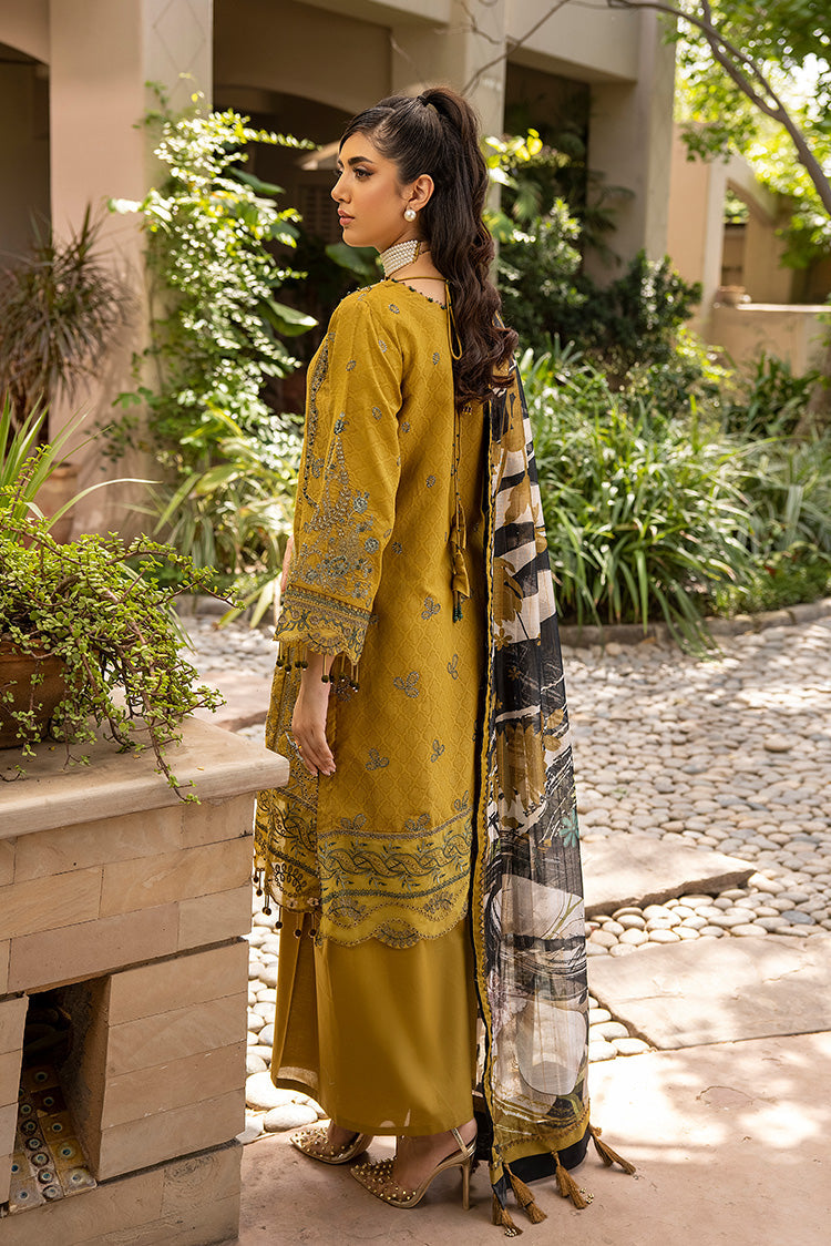 Picture of Ellena - 3-PC Unstitched Embroidered Lawn Suit - Available at Raja Sahib