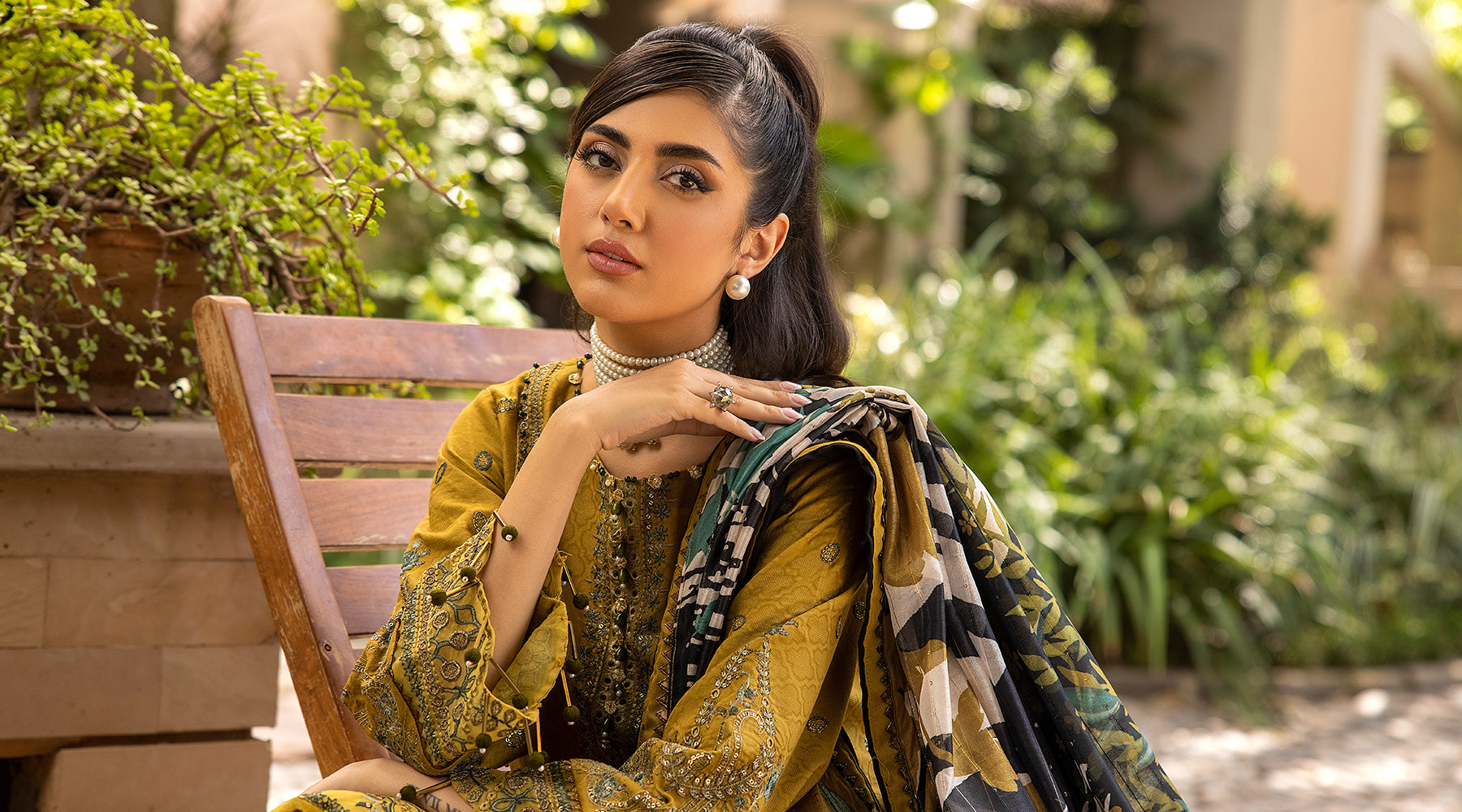 Picture of Ellena - 3-PC Unstitched Embroidered Lawn Suit - Available at Raja Sahib