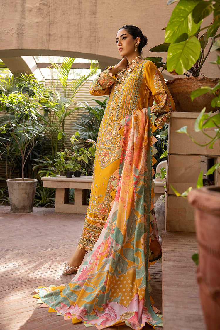 Picture of Ellena - 3-PC Unstitched Embroidered Lawn Suit - Available at Raja Sahib