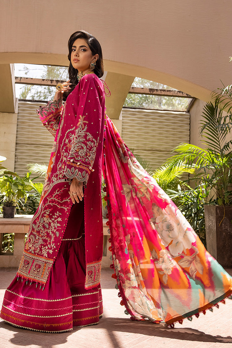 Picture of Ellena - 3-PC Unstitched Embroidered Lawn Suit - Available at Raja Sahib