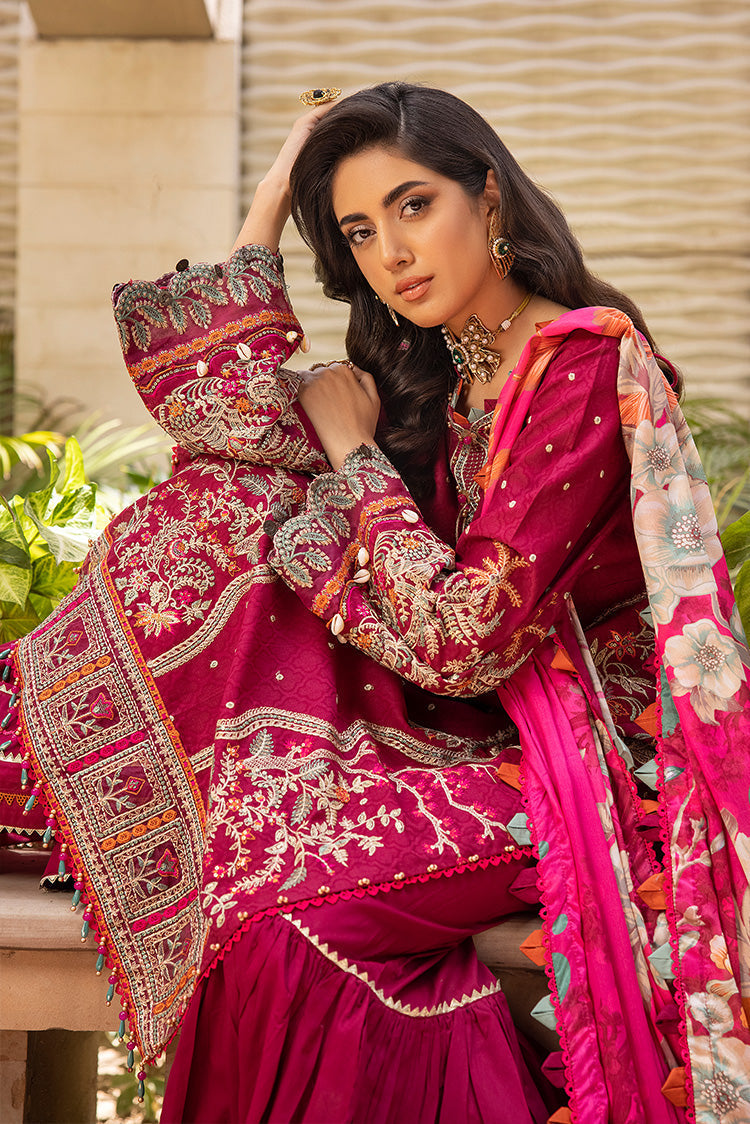 Picture of Ellena - 3-PC Unstitched Embroidered Lawn Suit - Available at Raja Sahib