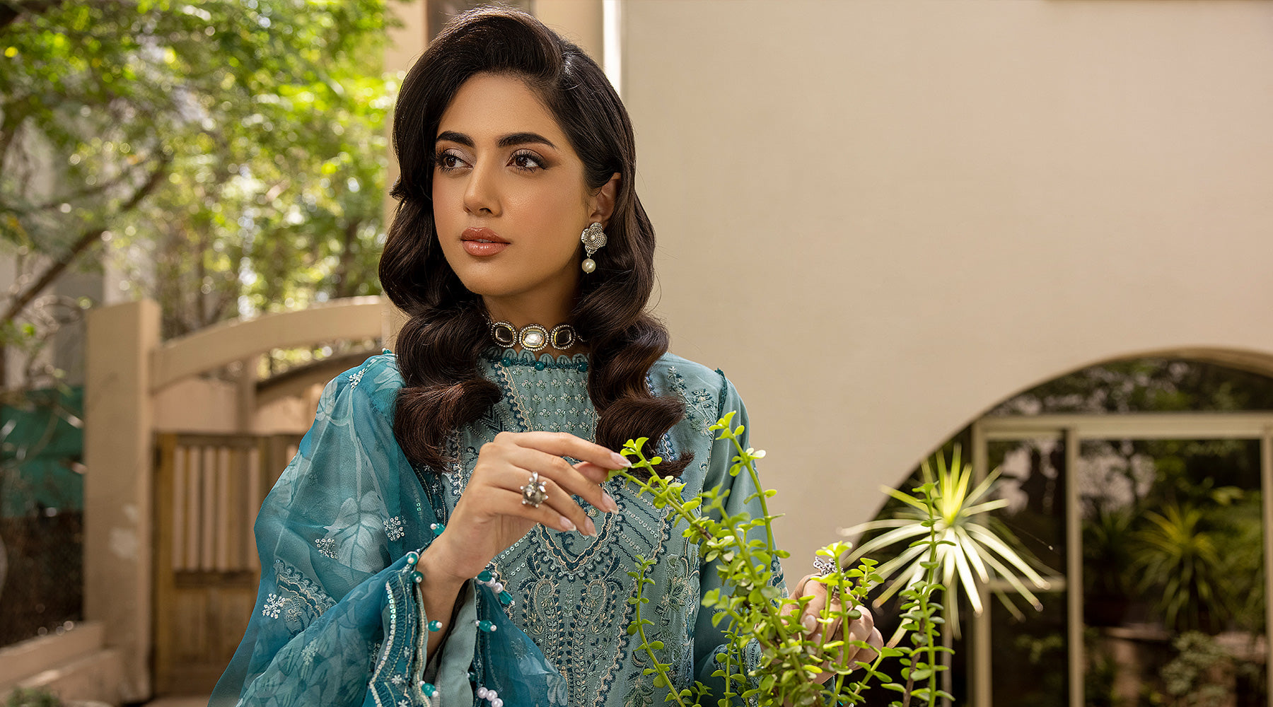 Picture of Ellena - 3-PC Unstitched Embroidered Lawn Suit - Available at Raja Sahib