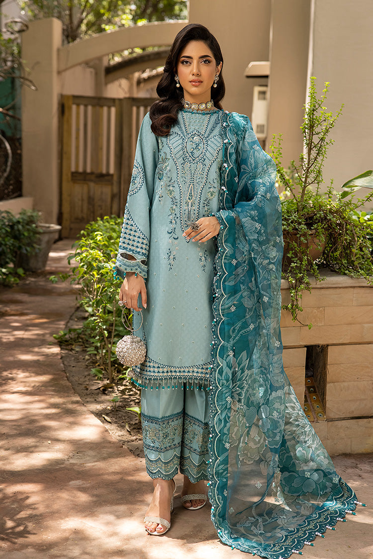 Picture of Ellena - 3-PC Unstitched Embroidered Lawn Suit - Available at Raja Sahib