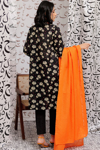 LAB-02161 | Black & Multicolor | Casual 2 Piece Suit  | Cotton Lawn Print