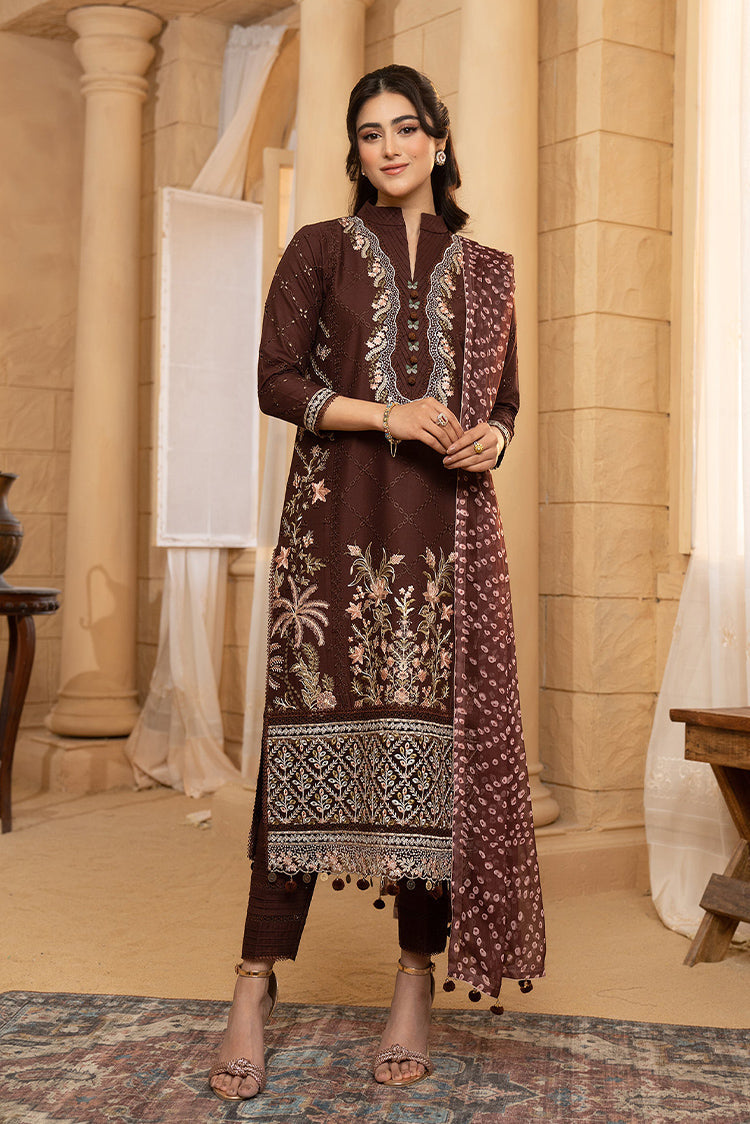 Picture of Hemstitch - Luxury Lawn Collection - Mulberry - Available at Raja Sahib