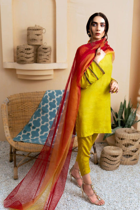 Picture of PSK Couture - Dastoor Pret Collection - Lemon Pop - Available at Raja Sahib