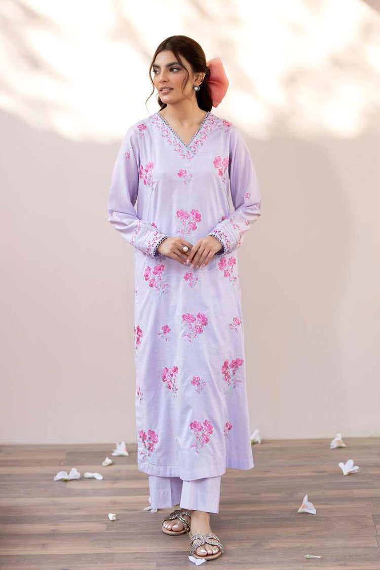 Picture of La Rosaa - Spring Summer RTW Collection - Lilac - 2Pc - Available at Raja Sahib