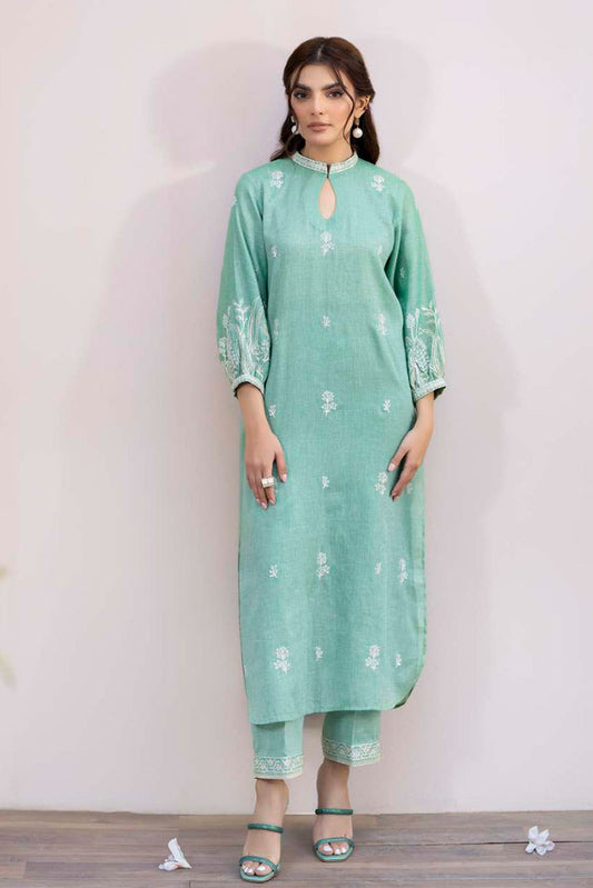 Picture of La Rosaa - Spring Summer RTW Collection - Green - 2Pc - Available at Raja Sahib